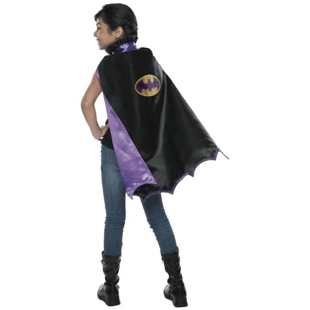 Deluxe Child Batgirl Cape, Black Purple Gold, Girls, Rubies, Superhero, One Size